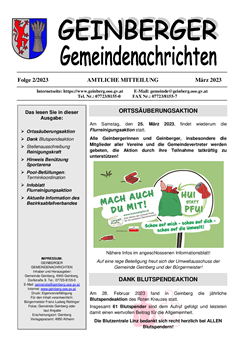 Geinberger Gemeindenachrichten März 2023