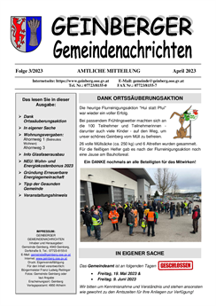 Geinberger Gemeindenachrichten April 2023
