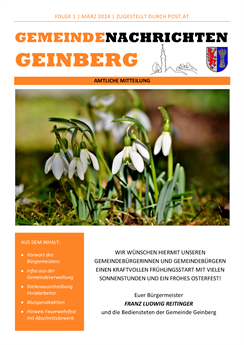 Geinberger Gemeindenachrichten März 2024 (10.03.2024)